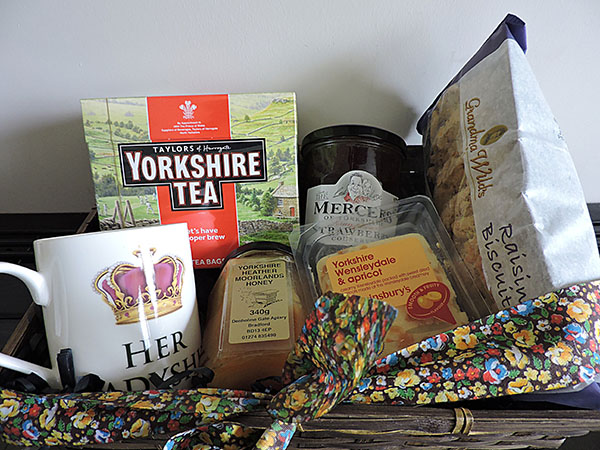 Basket of Yorkshire goodies