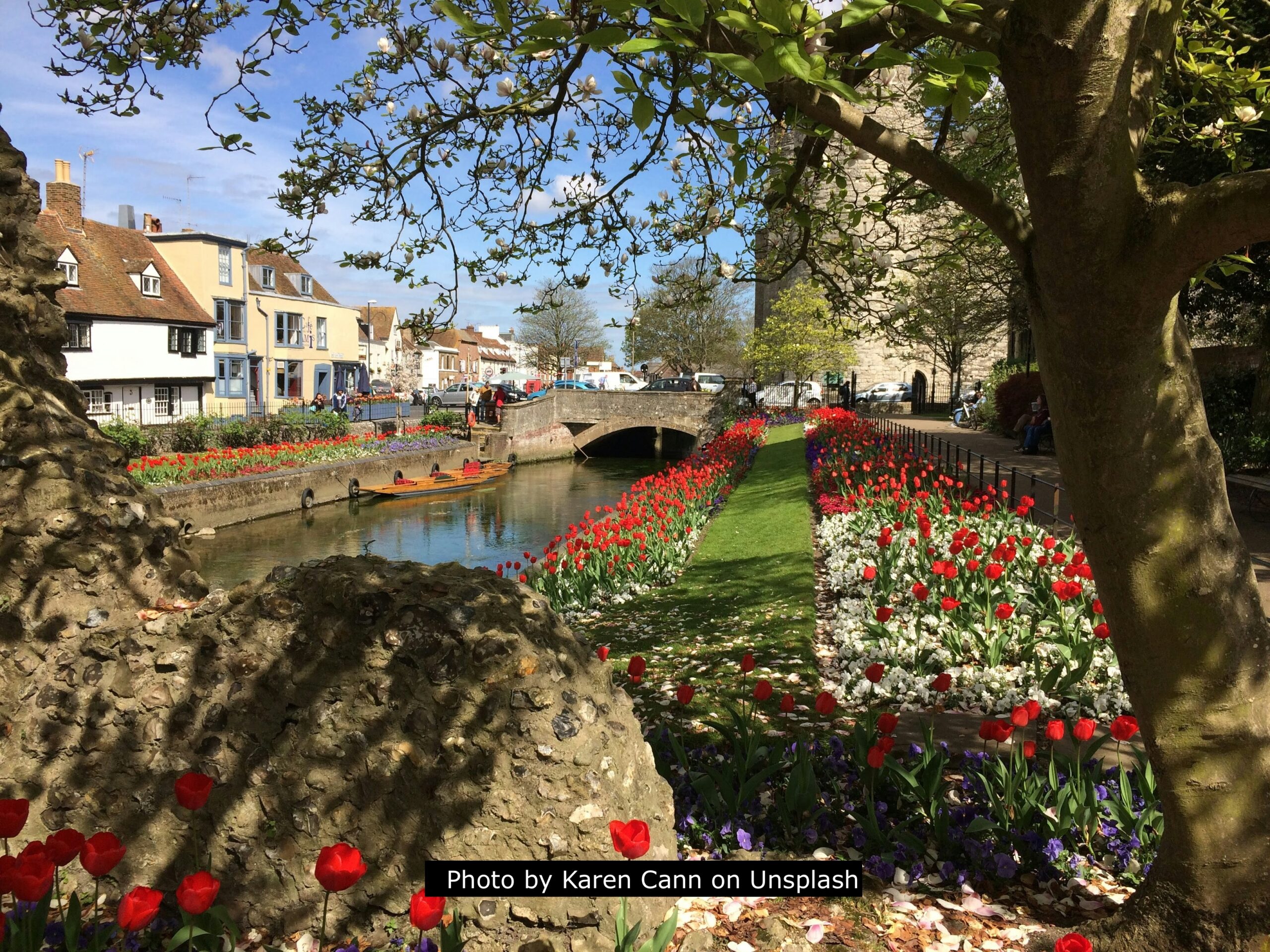 View of gardens by the river
