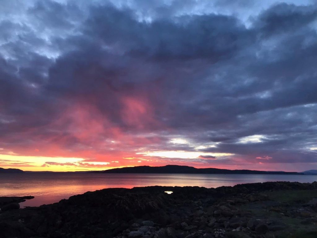This image has an empty alt attribute; its file name is Ayshire-sunset-looking-to-Arran-1024x768.jpg