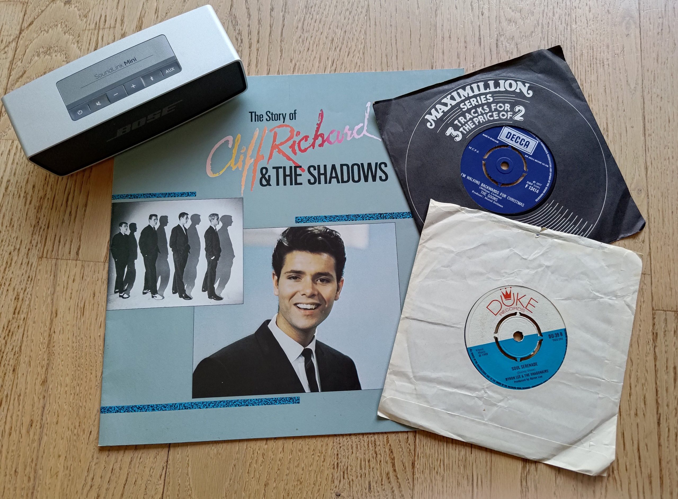 Records, LP & EP 45 Singles and Bluetooth speaker